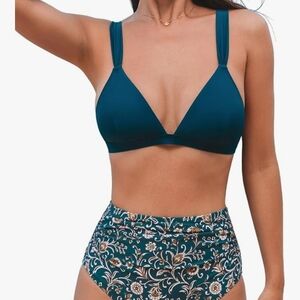 Cupshe Blue Triangle Bikini Set